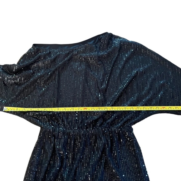 SHEIN BAE Sequin Mini Dress L Batwing Off the Shoulder Party Dress NWT Holiday - Picture 11 of 12